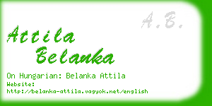 attila belanka business card